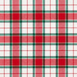 Holiday Plaid Button Down Pyjama Set - Bright Red