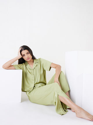 Aurora Flow Cropped Wide Leg Pyjama Set