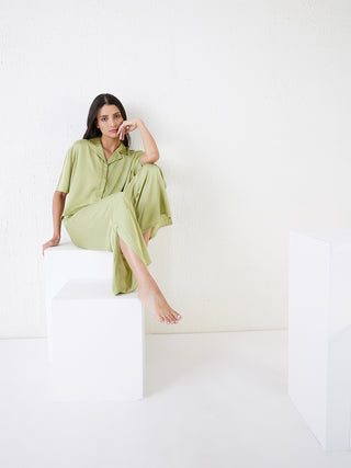 Aurora Flow Cropped Wide Leg Pyjama Set