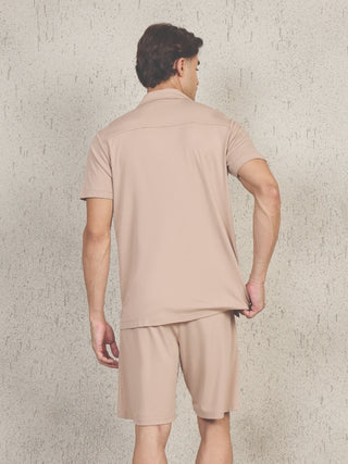 UltraLuxe<sup>TM</sup> Sea Land Print Button Down Shorts Set