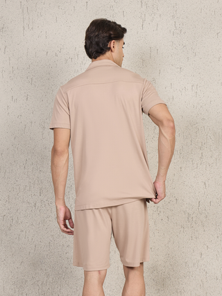 UltraLuxe<sup>TM</sup> Sea Land Print Button Down Shorts Set