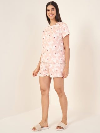 Vivid Petals Shorts Set