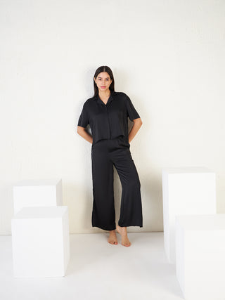 Aurora Flow Cropped Wide Leg Pyjama Set