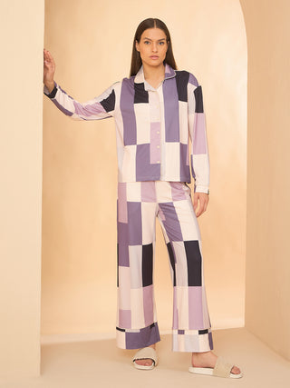 Dream Grid Wide Pyjama Set