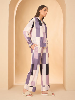 Dream Grid Wide Pyjama Set