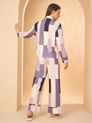 Dream Grid Wide Pyjama Set