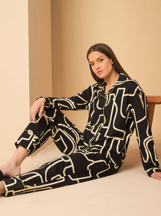 Soft Abstract Pyjama Set