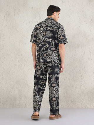 Ornate Scroll Button Down Pyjama Set