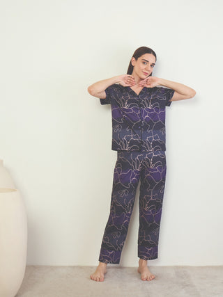 SoftCloud<sup>TM</sup> Twilight Bloom Button Down Pyjama Set