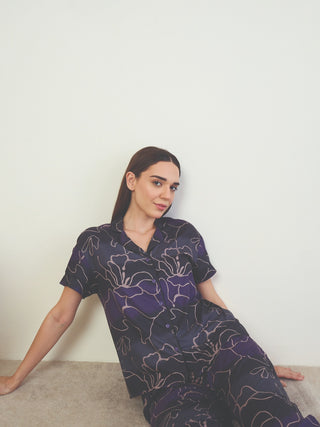 SoftCloud<sup>TM</sup> Twilight Bloom Button Down Pyjama Set