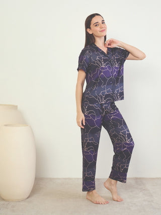 SoftCloud<sup>TM</sup> Twilight Bloom Button Down Pyjama Set