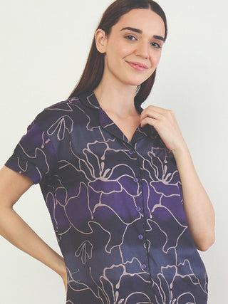 SoftCloud<sup>TM</sup> Twilight Bloom Button Down Pyjama Set