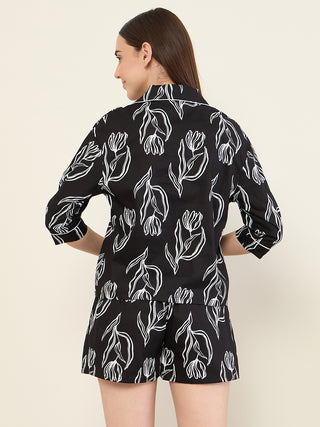Abstract Bloom Shorts Set
