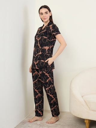 Graphic Bloom Pyjama Set