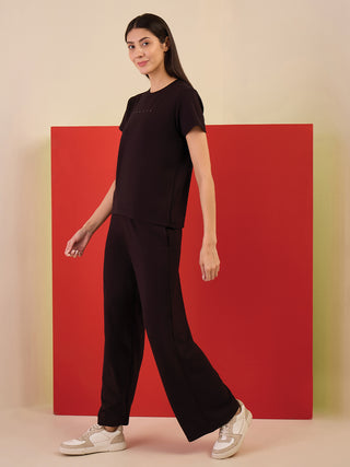 LuxSoft<sup>TM</sup> Core Vibe Round Neck Wide Leg Coord Set