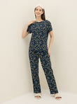 BambooSoft™ Tiny Floral Pyjama Set - Black