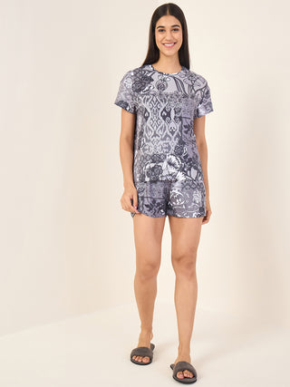 Floral Fusion Shorts Set