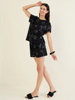 Starry Shorts Set - Black