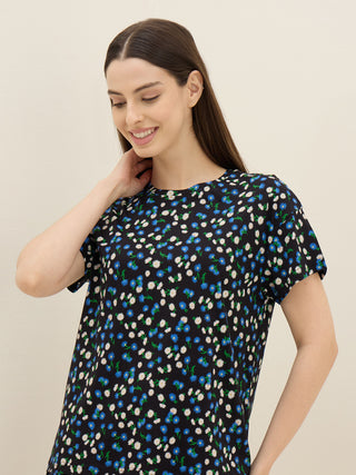 BambooSoft<sup>TM</sup> Ditsy Floral Round Neck Shorts Set