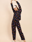 Playful Cats Pyjama Set - Black