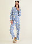 Polar Pals Cotton Pyjama Set - Blue Granite