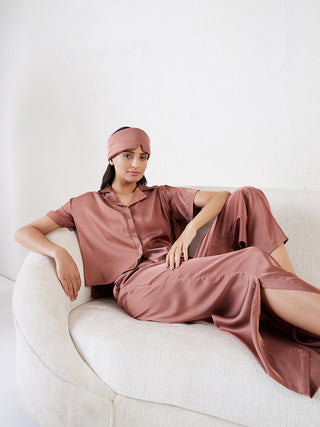 Aurora Flow Cropped Wide Leg Pyjama Set