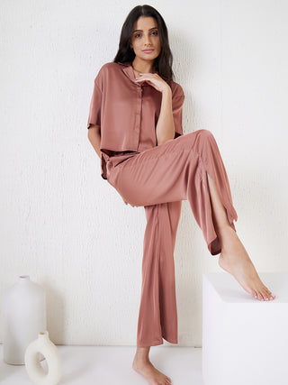 Aurora Flow Cropped Wide Leg Pyjama Set