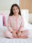 Cuddly Stripes Pyjama Set - Candy Pink
