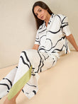 Aurora Flow Cropped Wide Leg Pyjama Set - Cloud Grey