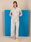 Cloud Knit Hooded Wide Leg Coord Set - Cloud Grey