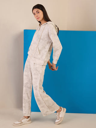 Cloud Knit Hooded Wide Leg Coord Set