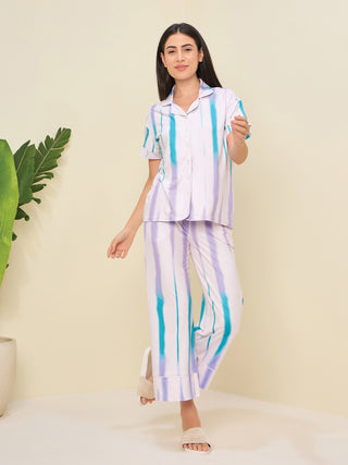 Radiant Strokes Wide Pyjama Set