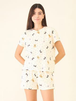 Snuggle Bows Shorts Set