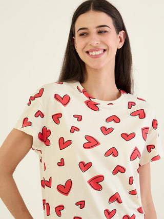 Heart Pop Shorts Set