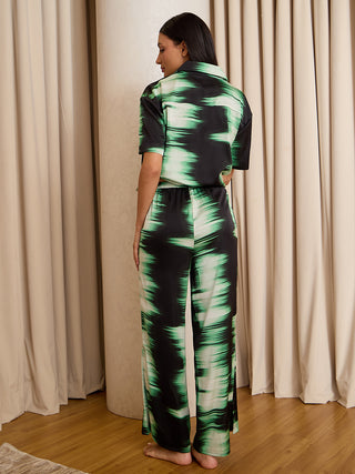 Aurora Flow Cropped Wide Leg Pyjama Set
