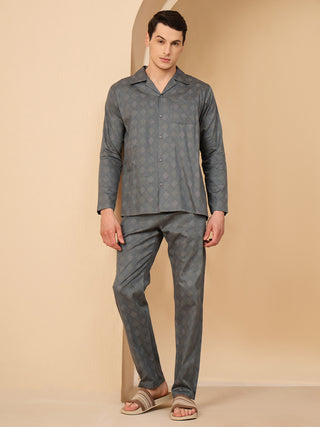 Diamond Weave Button Down Pyjama Set