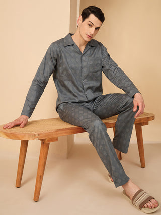 Diamond Weave Button Down Pyjama Set
