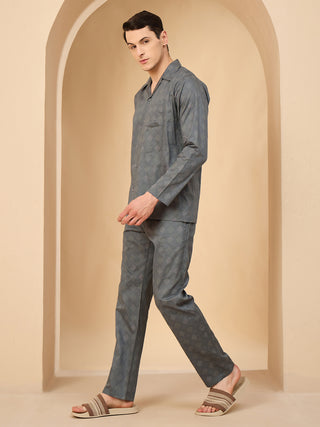 Diamond Weave Button Down Pyjama Set