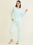Dainty Floral Pyjama Set - Sea Green