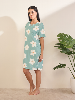 SoftCloud<sup>TM</sup> White Blossom Lace Trim Nightdress