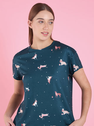 Playful Snooze Shorts Set