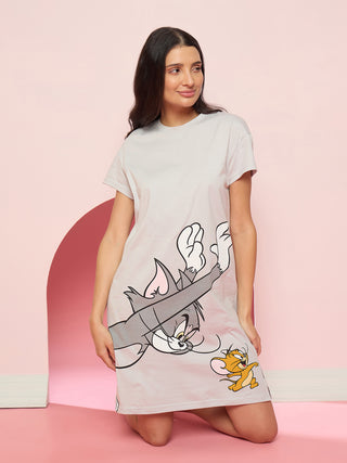 TruCotton™ Tom & Jerry Wacky Chase Nightdress - Grey
