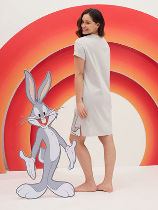 TruCotton™ Looney Tunes Bugs Bunny Print Nightdress - Grey