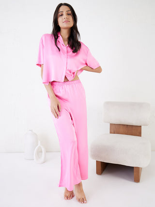 Aurora Flow Cropped Wide Leg Pyjama Set