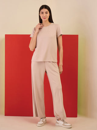 LuxSoft<sup>TM</sup> Core Vibe Round Neck Wide Leg Coord Set