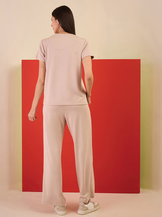 LuxSoft<sup>TM</sup> Core Vibe Round Neck Wide Leg Coord Set