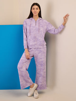Cloud Knit Hooded Wide Leg Coord Set