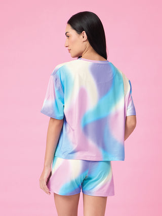 SoftCloud<sup>TM</sup> Cropped Bliss Swirl Shorts Set