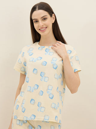 TruCotton<sup>TM</sup> Table Top Iced Cubes Pyjama Set