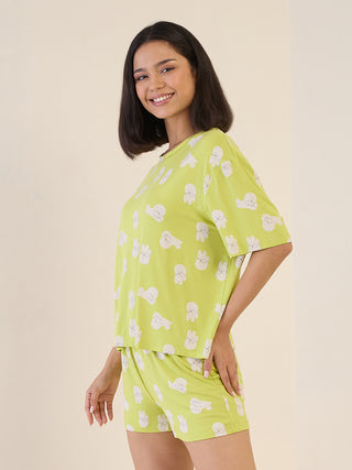 Simply Lazy Cute Pups Shorts Set
